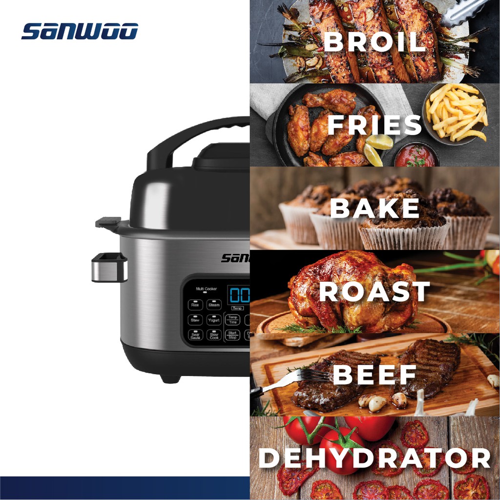 Sanwoo Electronics Sanwoo 14-in-1 Multicooker & Air Fryer KOR-3535MC
