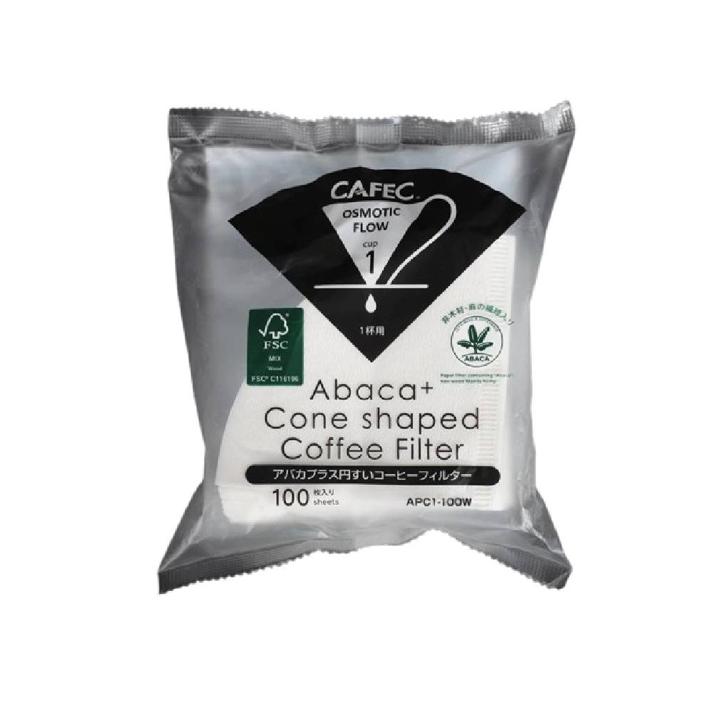 CAFEC Abaca+ Cone Shaped Coffee Filter APC1-40W