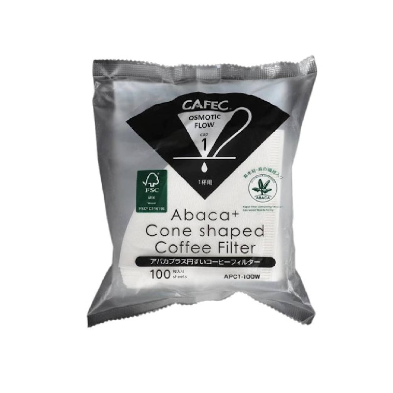 CAFEC Abaca+ Cone Shaped Coffee Filter 1