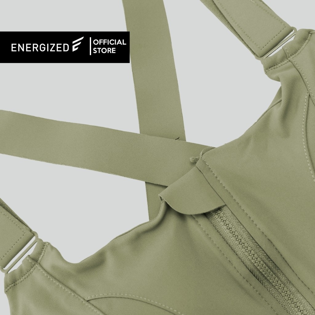 Pierre Cardin Energized Sport Bra XtremeHold Mini Plus Zipped-Front Adjustable 206-3144C