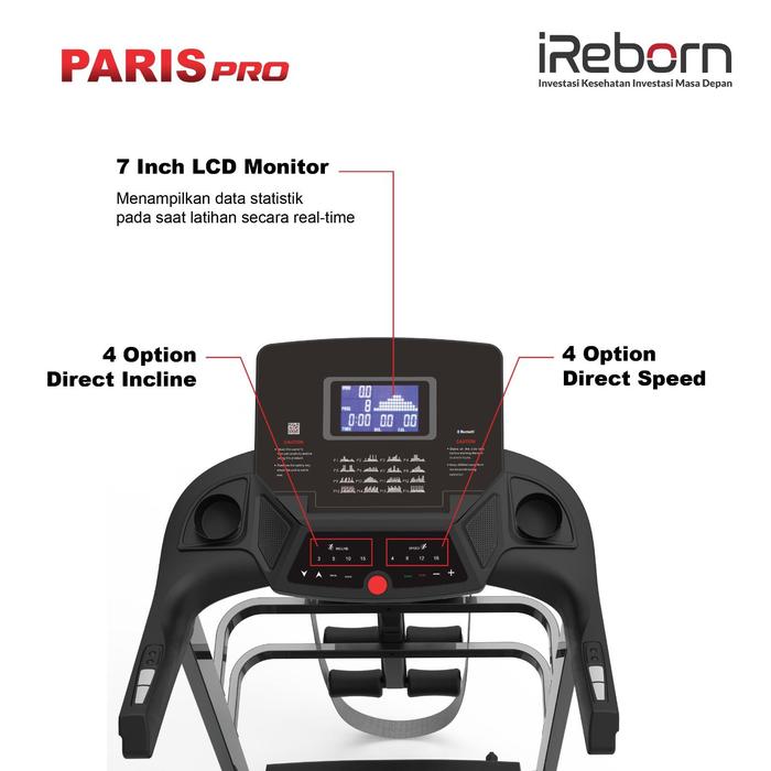 Trijaya Sportech iReborn Paris Pro Motorized Treadmill