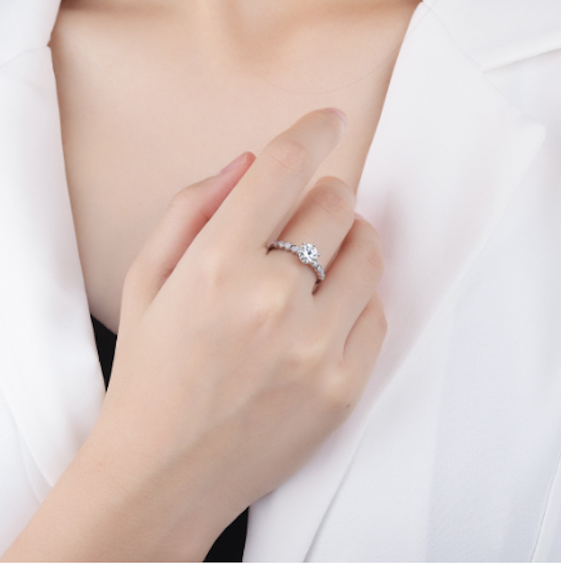 Lore Jewellery Hexagonal Moissanite Ring 4