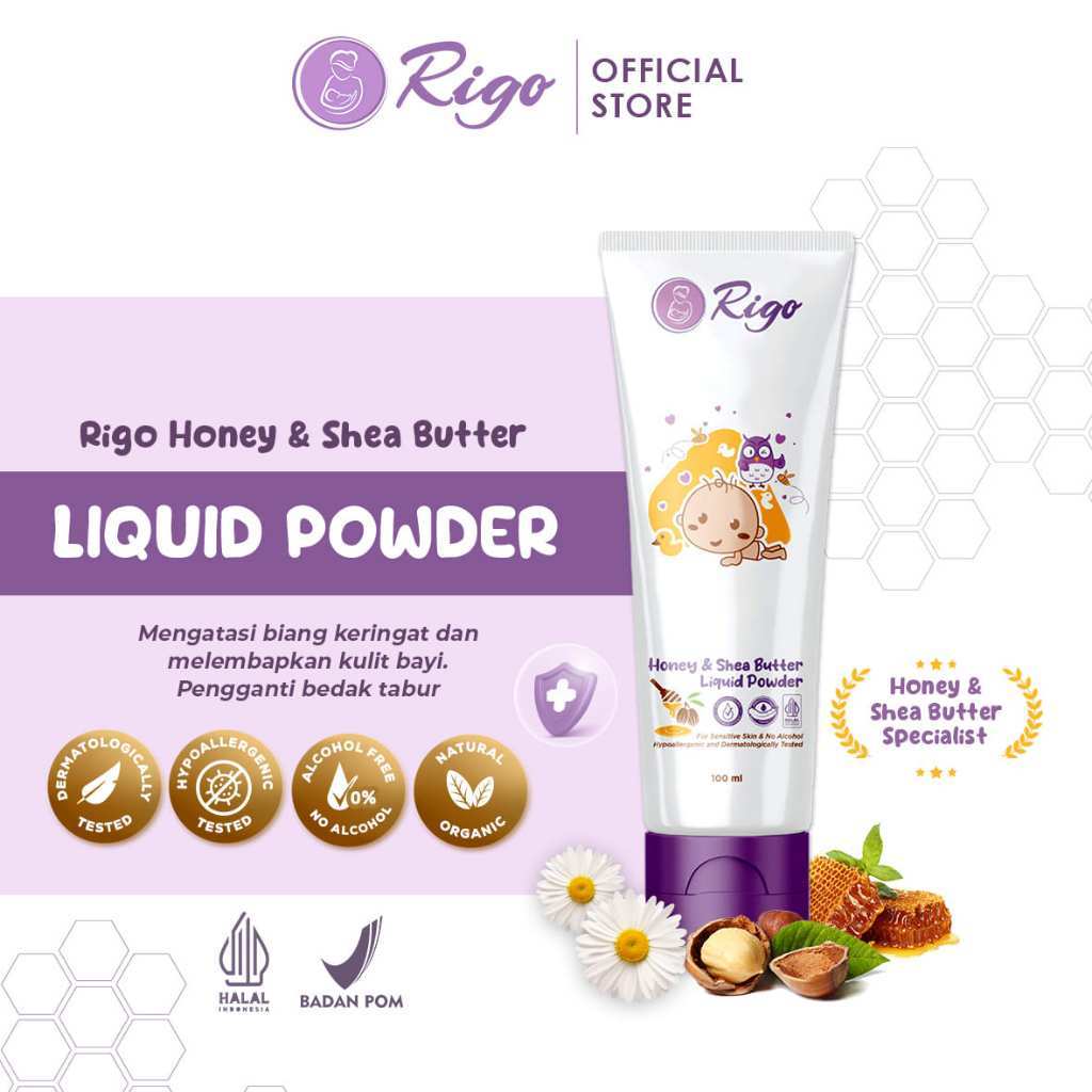 Bersatu Jaya Sejahtera Rigo Honey & Shea Butter Liquid Powder Baby 