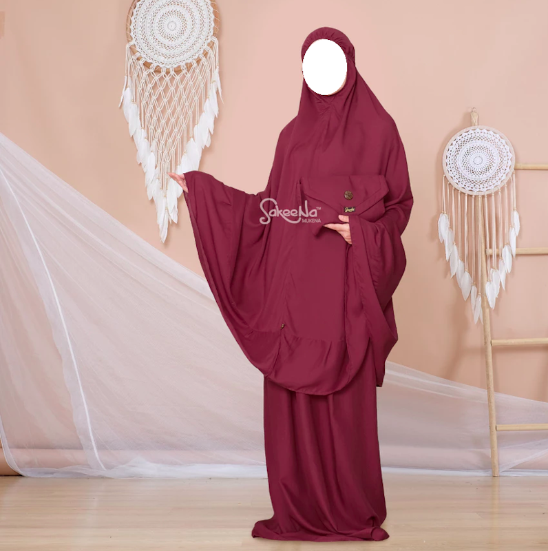 SAKEENA Mukena Bali Dewasa Katun Rayon Premium Jumbo 4