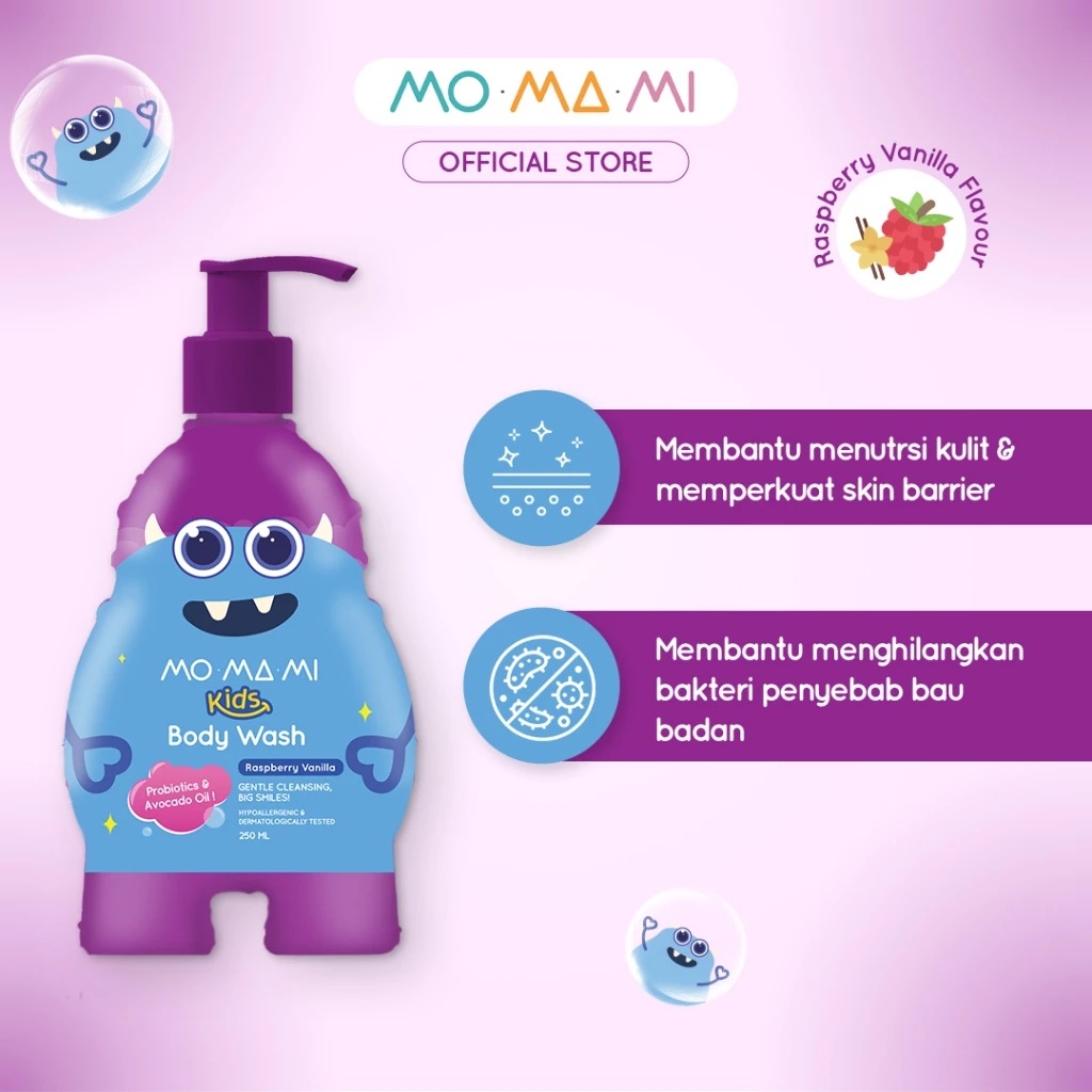Kanmo Group Momami Kids Gentle Body Wash Raspberry Vanilla