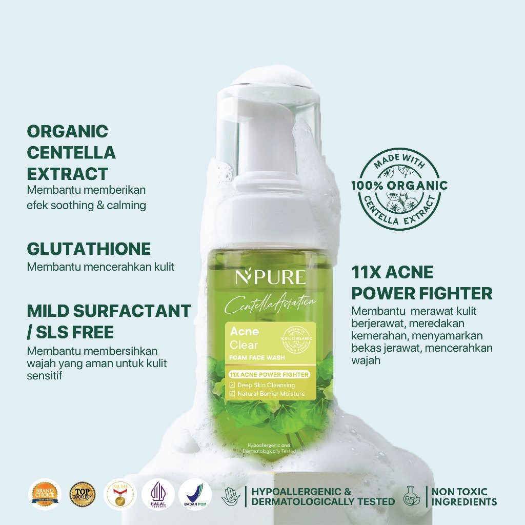 Penta Natural Kosmetindo N'PURE Centella Asiatica Face Wash