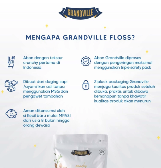 Grandville Food Indonesia Grandville Crunchy Fish Floss Abon Ikan Rasa Original