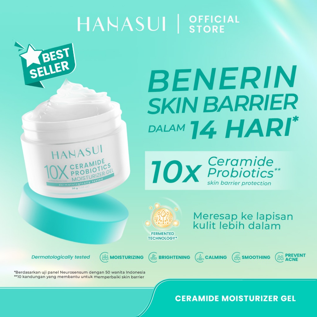 Eka Jaya Internasional Hanasui Ceramide Probiotics Moisturizer Gel
