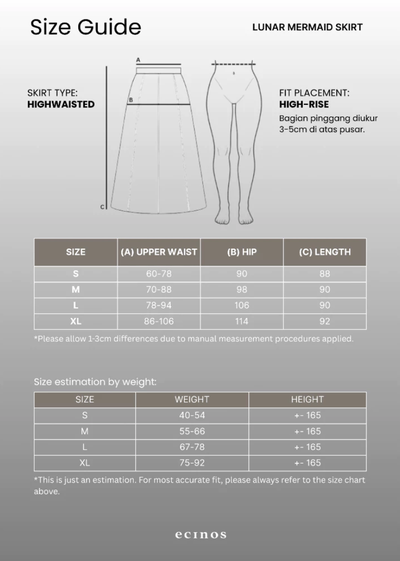  ECINOS Lunar Mermaid Skirt Black