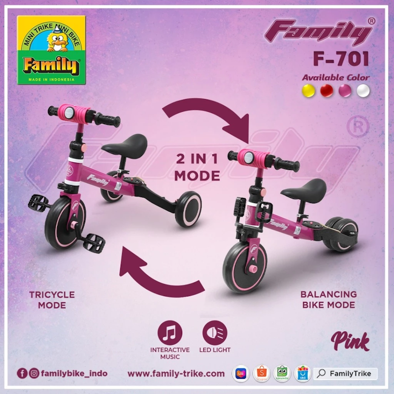 Family Balance Bike 2 in 1 3