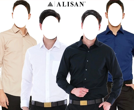 Alisan Kemeja Lengan Panjang Polos Slimfit 2