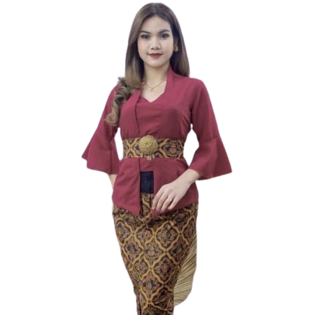 Kebaya Bali Rumbai Lengan Trompet
