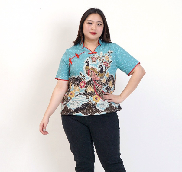 Bigisize  Atasan Cheongsam Wanita Batik Jumbo  331