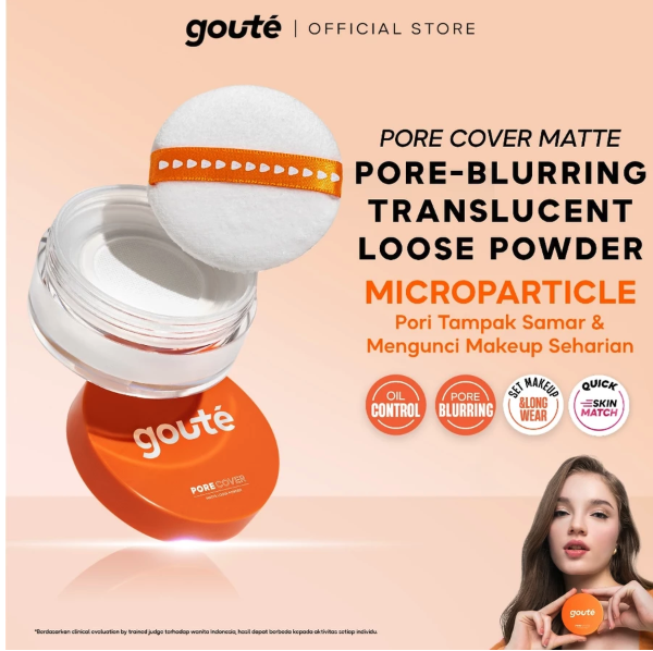 Mitra Deca Nusantara Gouté Pore Cover Matte Loose Powder 00 Translucent Lane