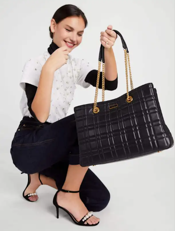 Evelyn Quilted Medium Convertible Shopper Bag 5