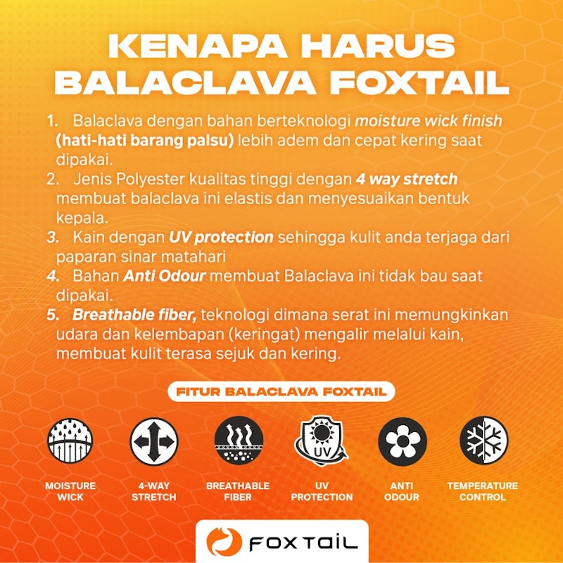 Foxtail Balaclava Quick Dry 4