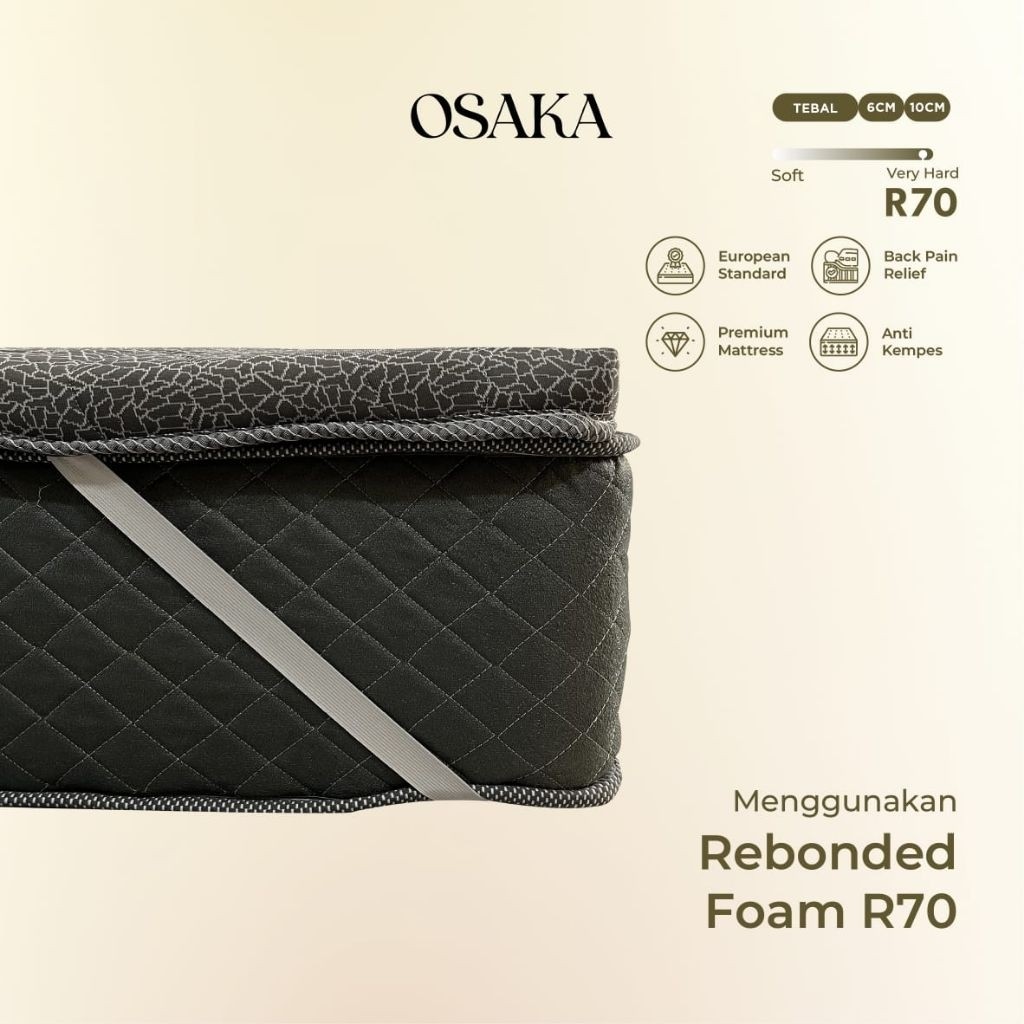 OSAKA Back Pain Super Hard Topper Orthopedic R70++ 140 x 200 2