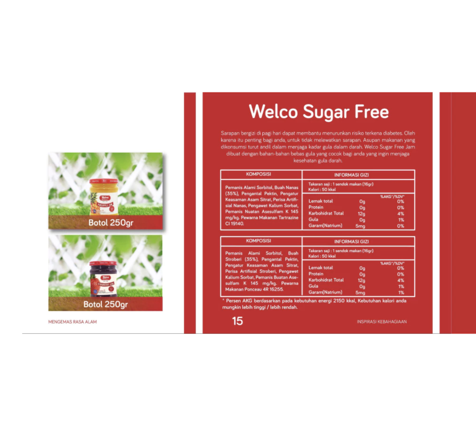 Welco Welco Strawberry Jam Sugar Free 250 g