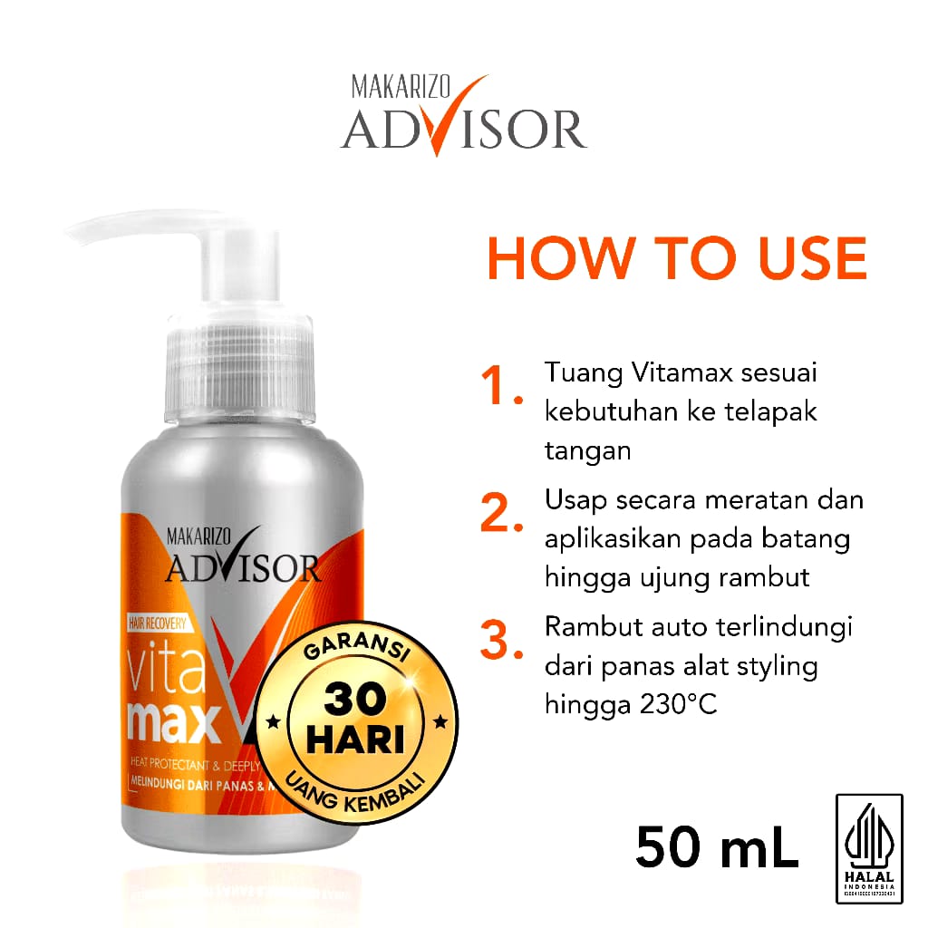 Akasha Wira International Makarizo Advisor Hair Recovery Vitamax