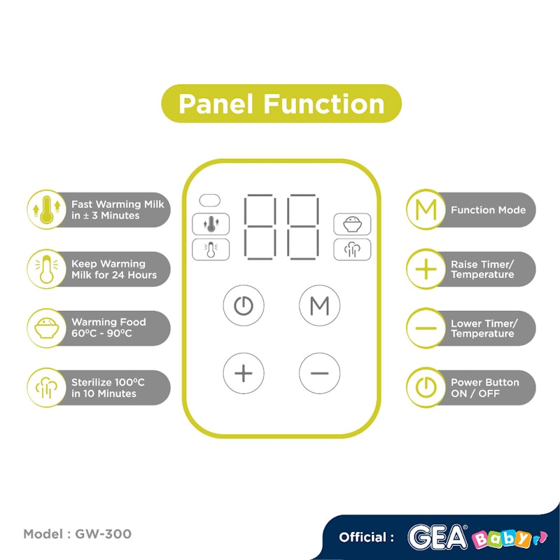 GEA Baby Smart Digital Bottle Warmer & Sterilizer 4