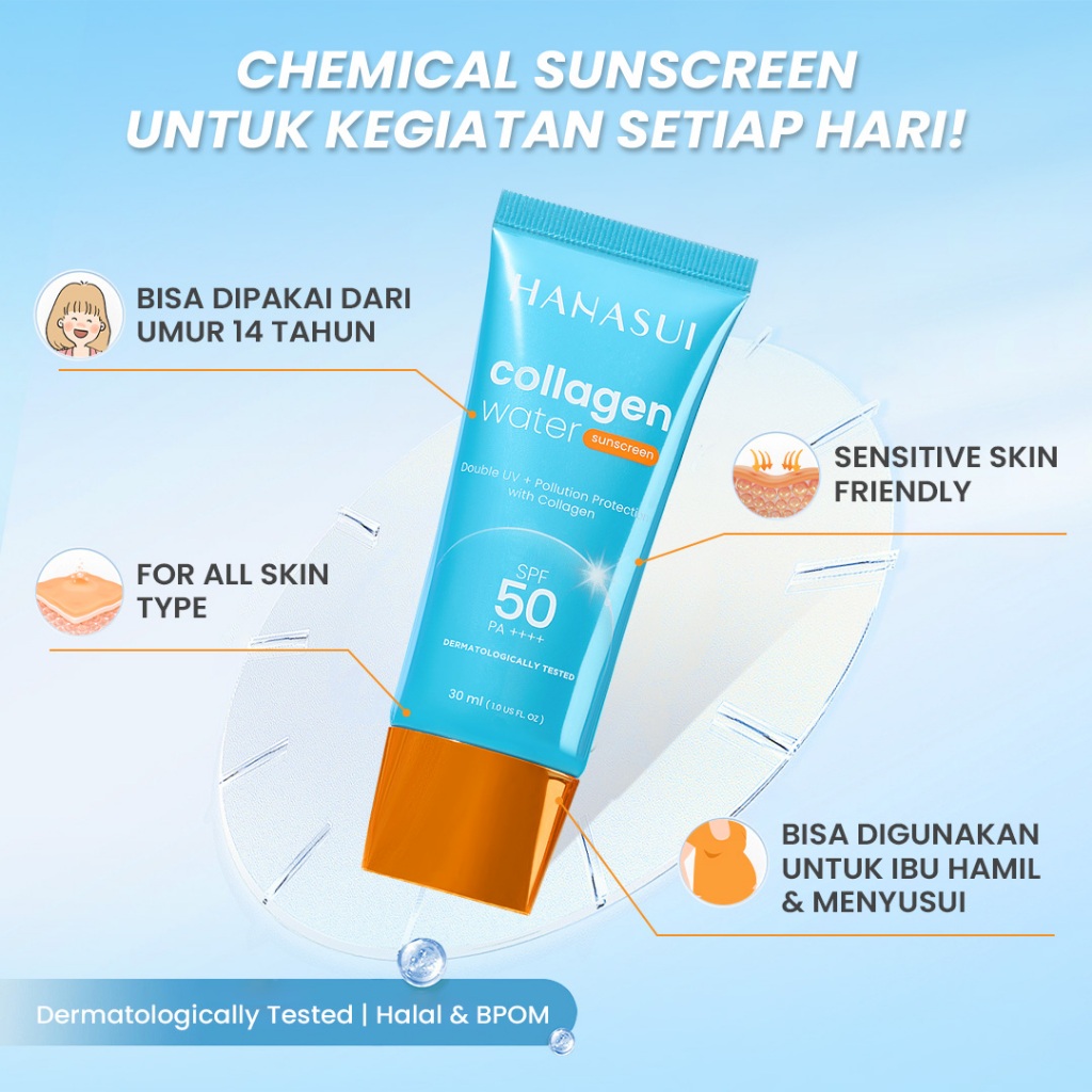 Eka Jaya Hanasui Collagen Water Sunscreen SPF 50 PA++++