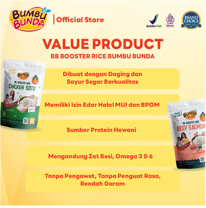 Bumbu Bunda Elia Sukses Bumbu Bunda Elia BB Booster Rice Beef Salmon