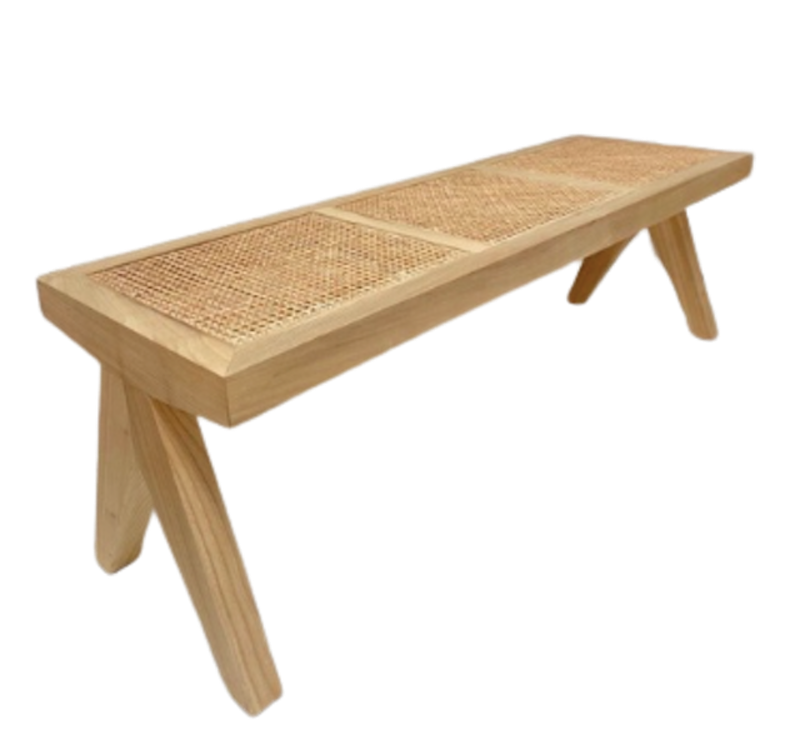 Bench Kayu Jati Mix Rotan 2