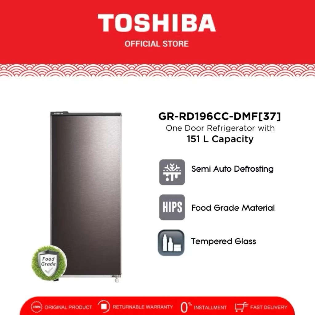 Toshiba Lifestyle Indonesia Toshiba Kulkas 1 Pintu GR-RD196CC-DMF
