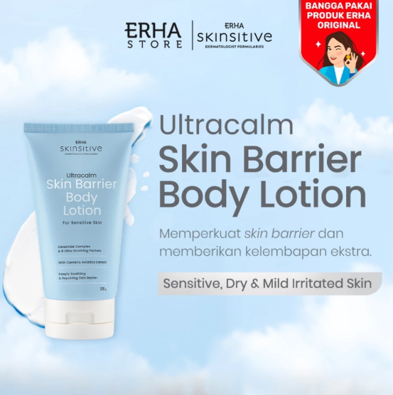 ERHA Clinic Indonesia Skinsitive Ultracalm Skin Barrier Body Lotion