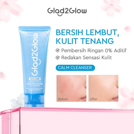 Suntone Wisdom Indonesia Glad2Glow Tremella Vita B5 Sensitive Calming Gel Cleanser