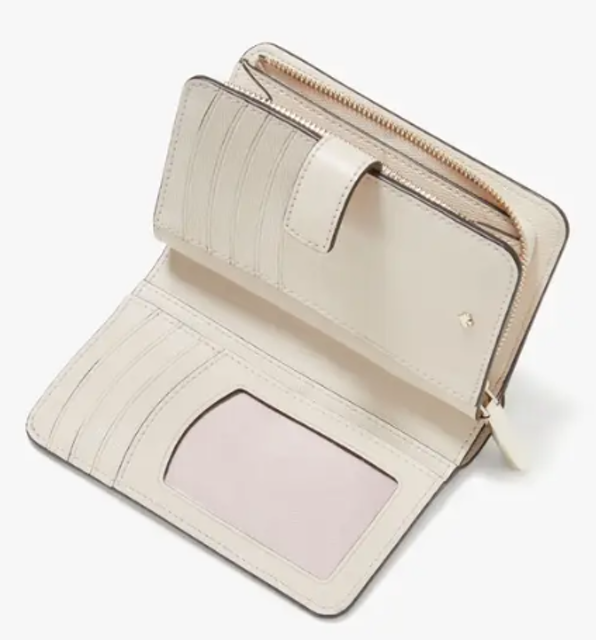 Kate Spade Spade Flower Coated Canvas Compact Wallet pwr00086