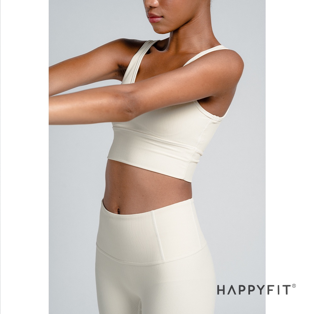 HAPPYFIT HAPPYFIT Basic Two Ways Pleated Sports Bra