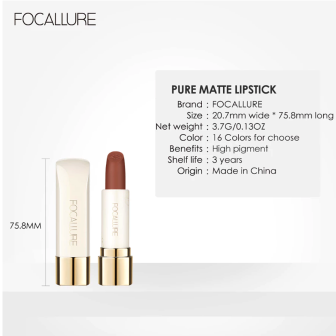FCL Internasional Indonesia FOCALLURE #JasmineMeetsRose Matte Lipstick 002 Orange