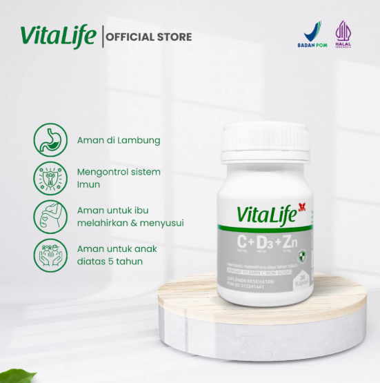 Bintang Kupu Kupu Vitalife C + D3 + Zn