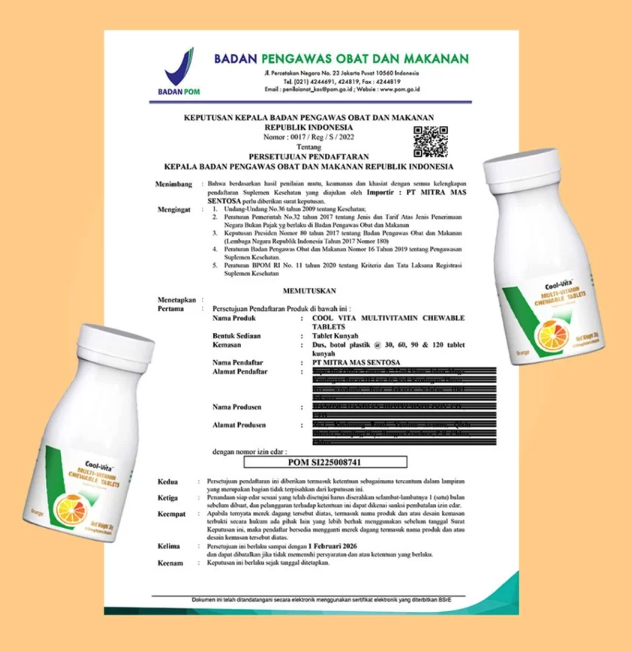 Coolvita Maju Sehat Cool-Vita® Multivitamin Chewable Tablets