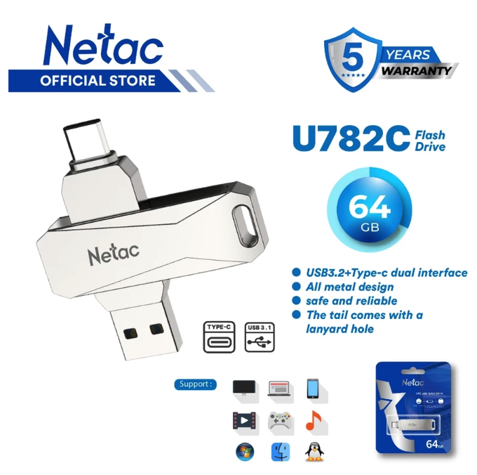 Netac Technology Netac OTG USB Flash Drive 32 GB U782C