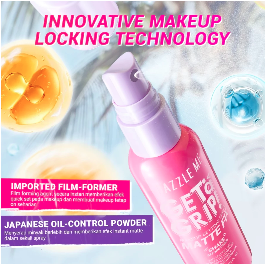 HEBE Beauty Style DAZZLE ME Get A Grip! Makeup Setting Spray Matte Fix 