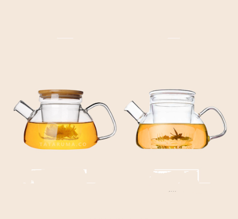 Ruta – Teko Kaca 3 in 1 Tahan Panas Dengan Tutup dan Saringan 600 ml 2