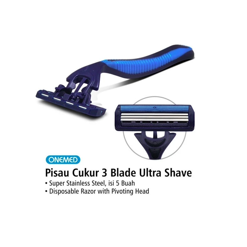 Jayamas Medica Industri OneMed Triple Blade 3 Pisau Cukur Ultra Shave