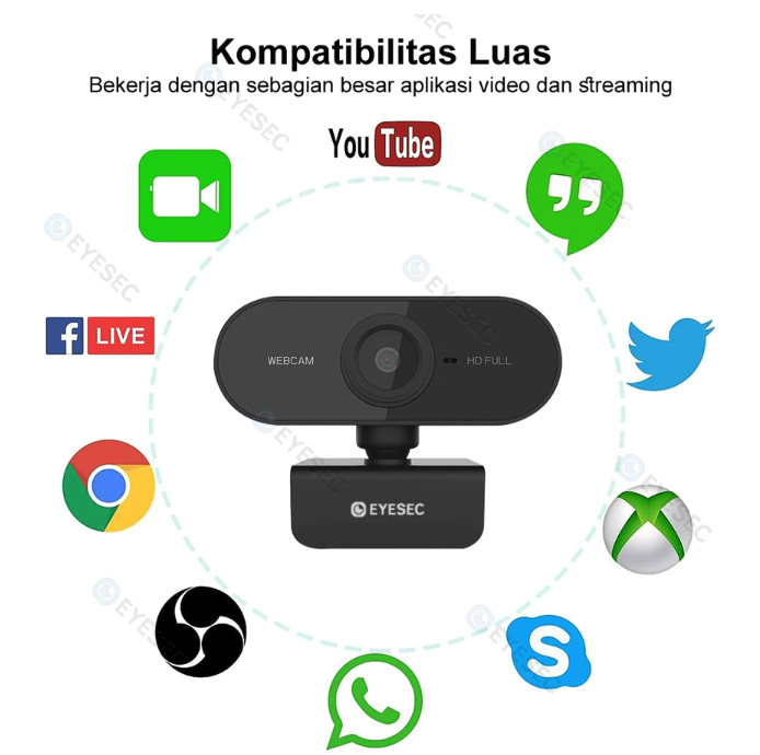 Upin Masa Depan Eyesec Webcam 1080P Laptop USB Kamera PC