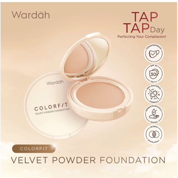Paragon Technology and Innovation Wardah Colorfit Velvet Powder Foundation 43W Golden Sand