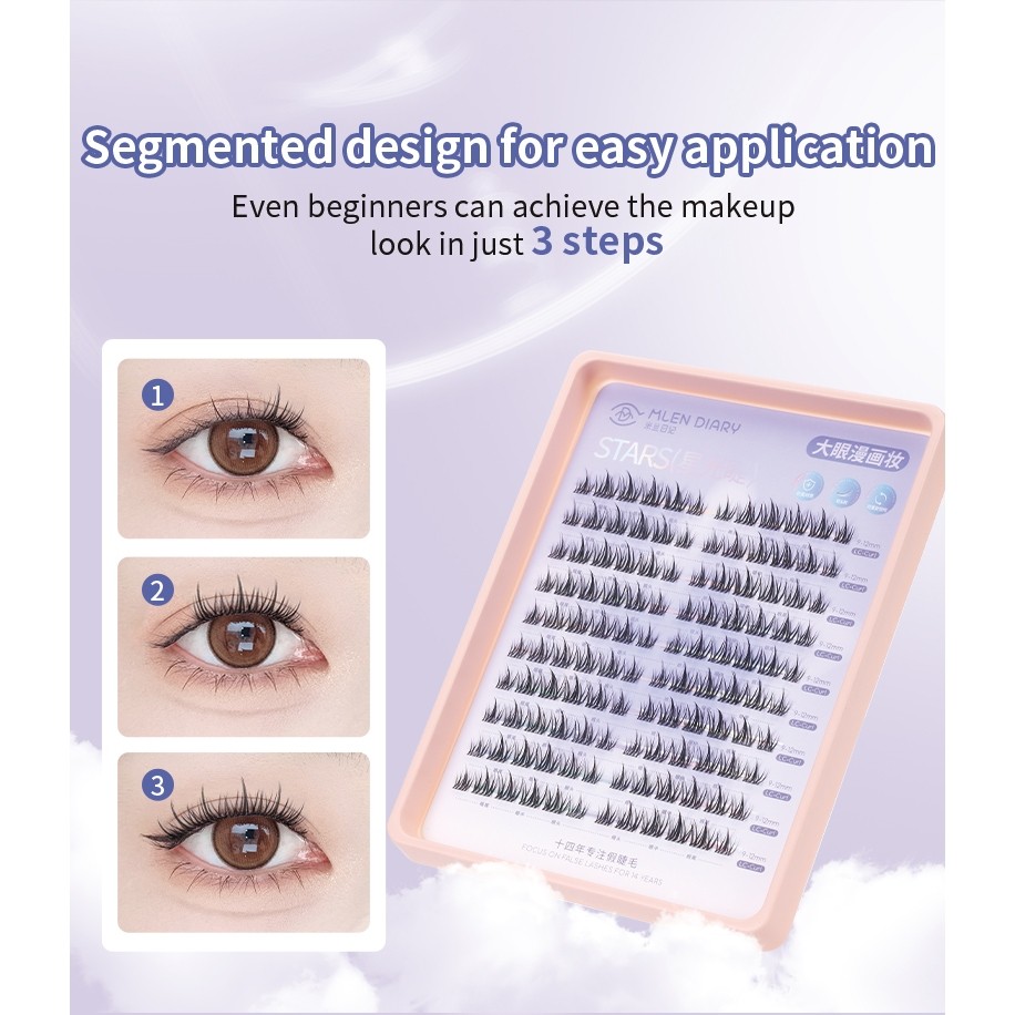 MLEN DIARY MLEN DIARY STARS Series Bulu Mata Palsu