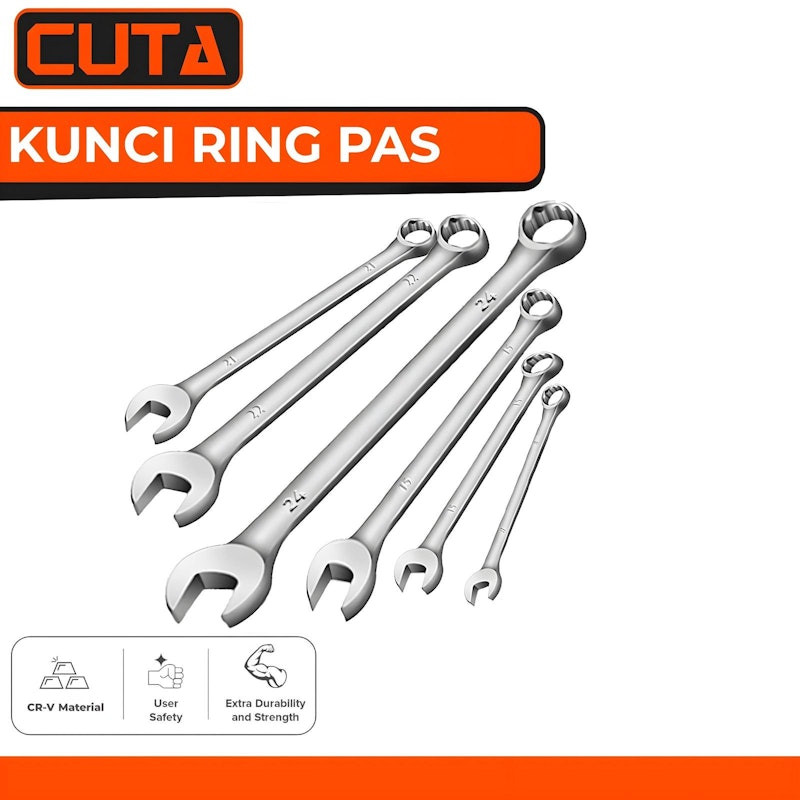 CUTA Combination Spanner Wrench Dropped Froged 8-24 mm 5
