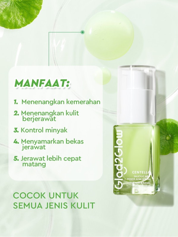 Glad2Glow Centella Salicylic Acid Power Acne Serum 5