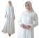 Agnes Hijab Khadijah Dress Gamis Putih Premium Lebaran 1