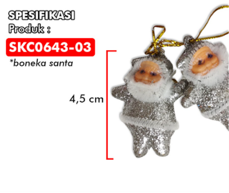 Satu Keluarga Hiasan Pohon Natal 4 in 1 Kombinasi 3
