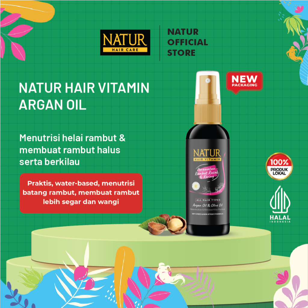Gondowangi Tradisional Kosmetika Natur Hair Care Hair Vitamin Argan Oil & Olive Oil