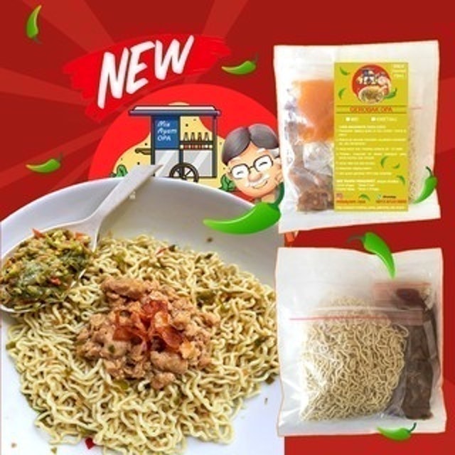 Mie Ayam Rebus Sambal Ijo