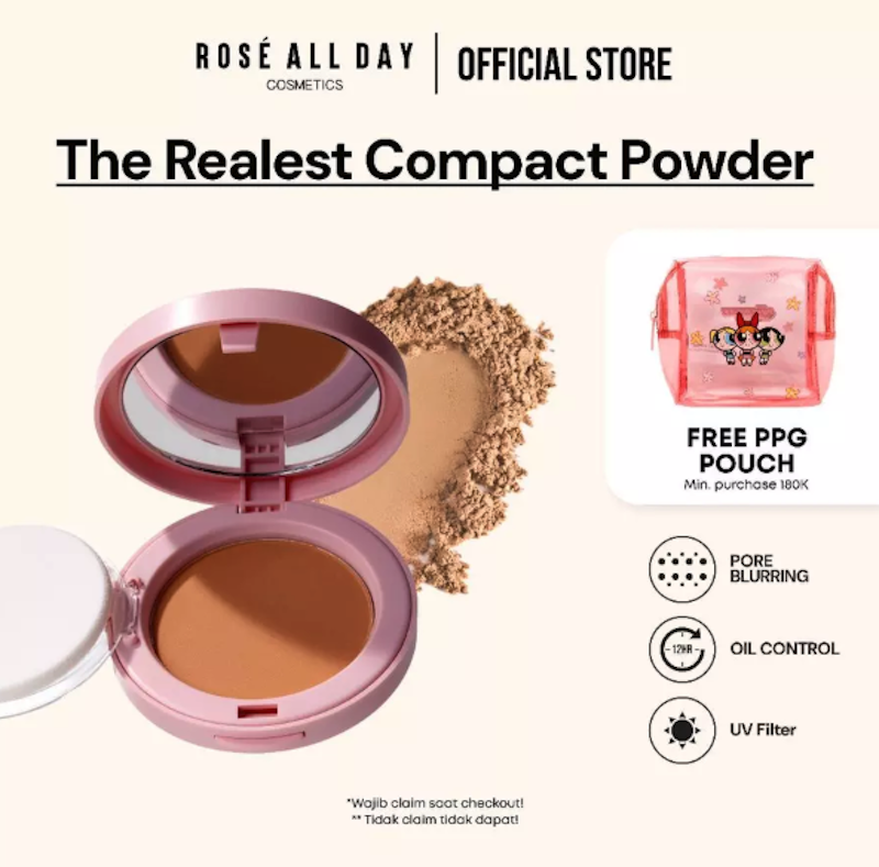 Rosé All Day The Realest Lightweight Compact Powder Medium 2