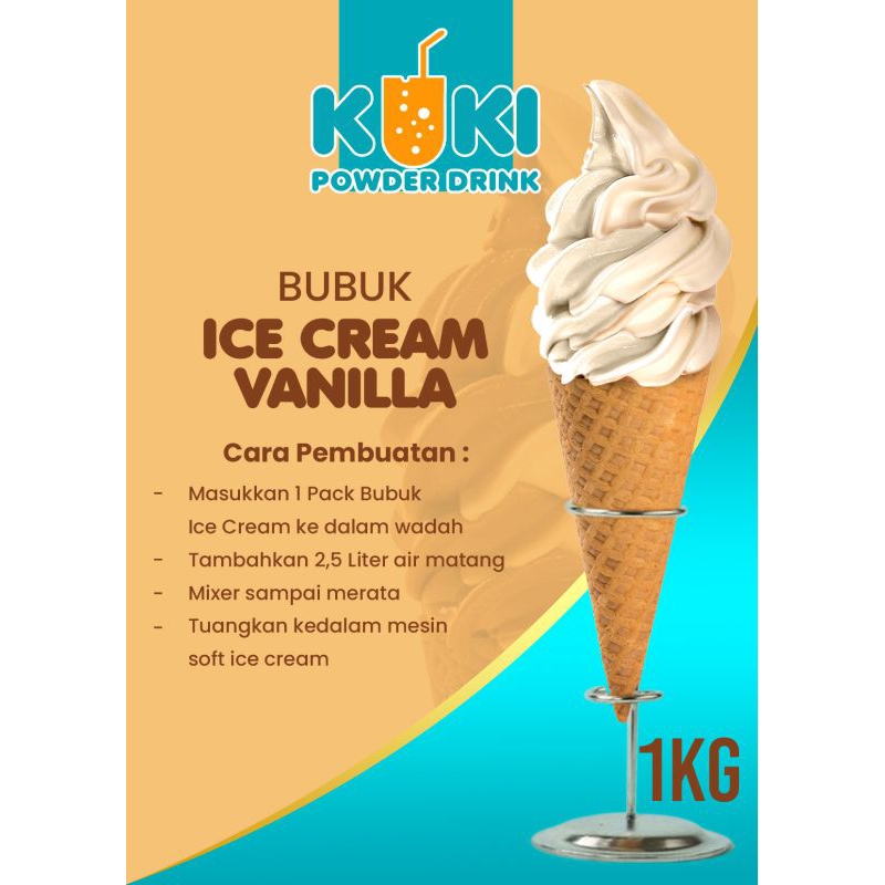  KUKY Bubuk Ice Cream Rasa Vanilla